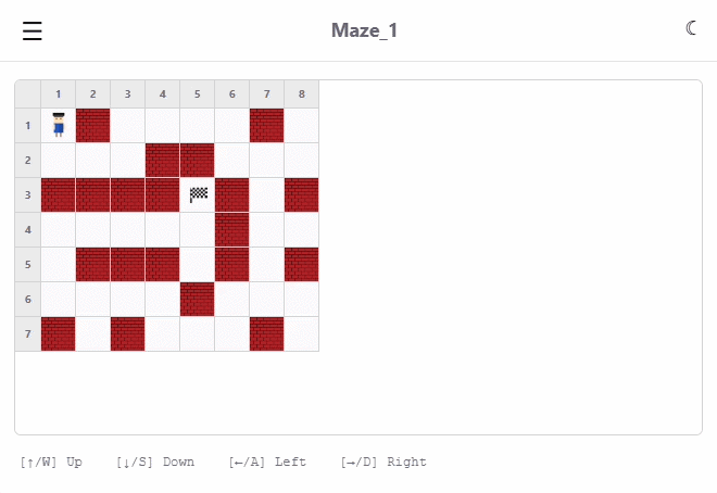 Maze React.js app — 2D maze gameplay