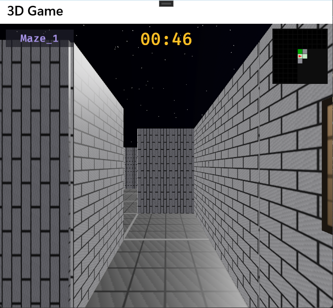 Maze MAUI app on Windows — 3D game